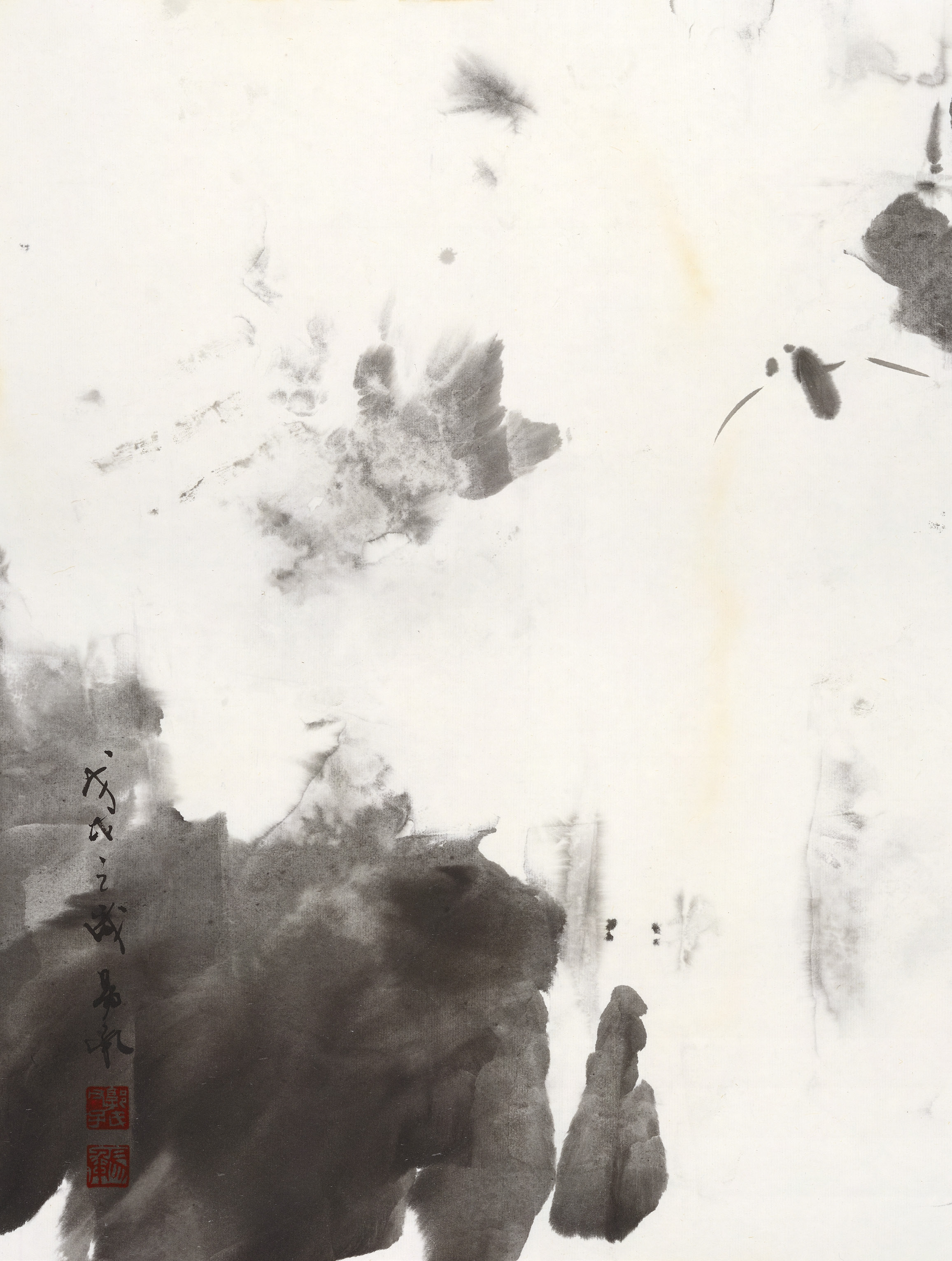 Free and Easy Wandering 05, ink painting detail